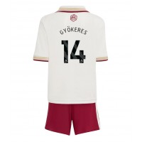 Arsenal Viktor Gyokeres #14 Tretí Detský futbalový dres 2025-26 Krátky Rukáv (+ trenírky)